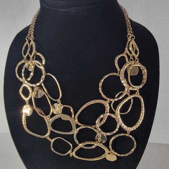 Robert Rose Jewelry - Saks Fifth Avenue Gold Statement Layered Oval Link Statement 20" Necklace